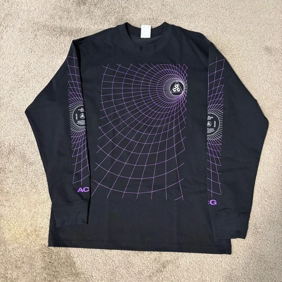 Black and Purple Men's ACG TShirt - Picture 1 of 5